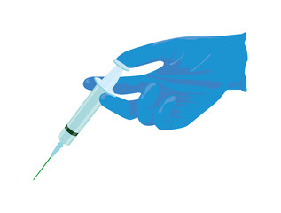 hand injecting, vector illustration, white background6