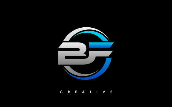 BF Letter Initial Logo Design Template Vector Illustration