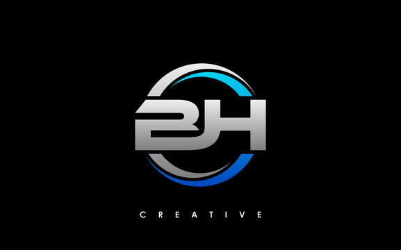 BH Letter Initial Logo Design Template Vector Illustration