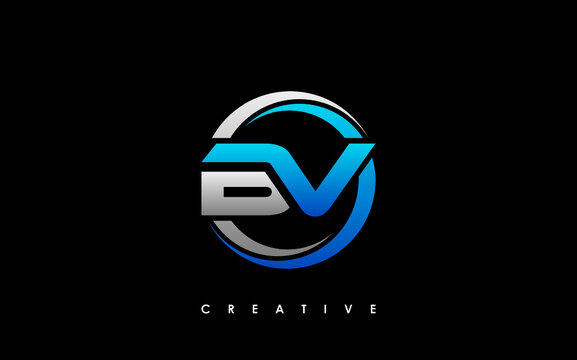 BV Letter Initial Logo Design Template Vector Illustration