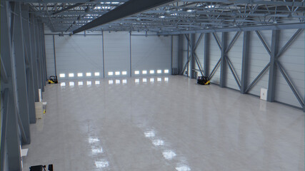 Airplane Hangar Interior 3