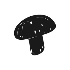 Vector mushroom hand-drawn illustration. Magic mushroom concept. Sketch food drawing isolated on white background. Organic vegetarian product. Great for menu, label, product packaging, recipe