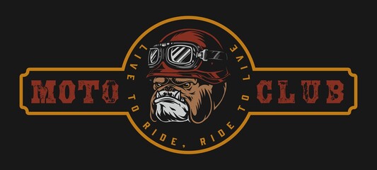 Vintage motorcycle club colorful logo © DGIM studio