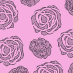 Fototapeta premium Lace background, ornamental flowers. Vector texture design, lingerie and jewelry. Your invitation cards, wallpaper.
