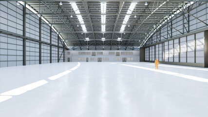 Airplane Hangar Interior 8