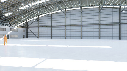 Airplane Hangar Interior 8