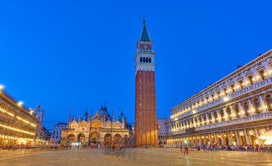 Venice in Italy at dusk