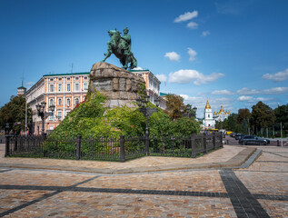 Bohdan Khmelnytsky Monument at Sofievskaya Square - Kiev, Ukraine