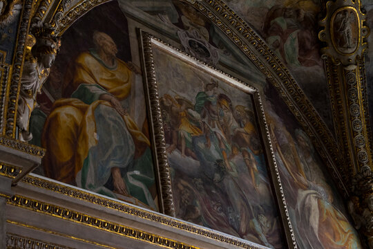 7 JUNE 2018, MILAN, ITALY: Interior of the Catholic Church of Santa Maria delle Grazie in Milan. 

