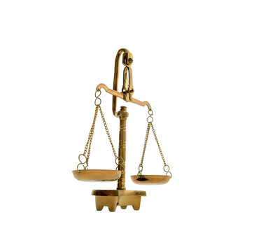 symbol of justice  - gold vintage scales
