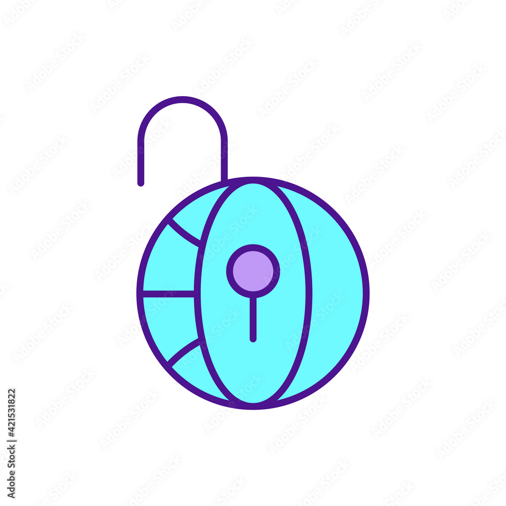 Poster internet privacy rgb color icon. sensitive information protection. cybersecurity. information techno