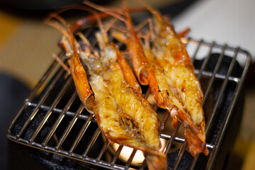 Japanese Menu - River prawn grilled with soy sauce
