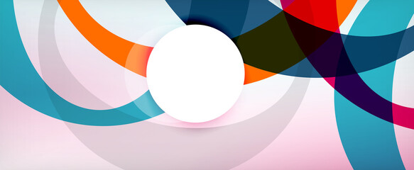 Ring geometric shapes, o letter repetition wallpaper. Abstract background for business or technology presentations, internet posters or web brochure covers