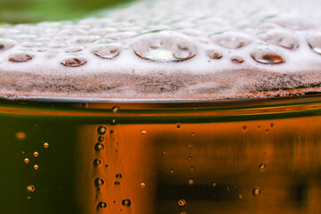 Fresh cold light beer