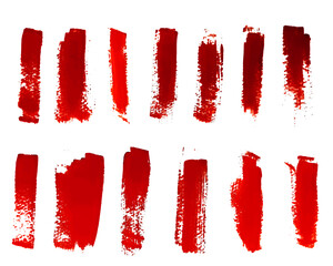 Red acrylic paintbrush collection