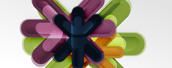 Abstract glossy crosses background for business or technology presentations, internet posters or web brochure covers