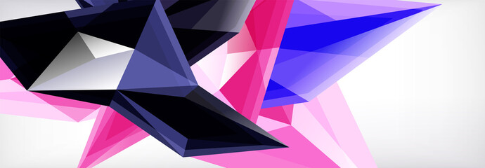 Obraz premium Vector 3d triangles and pyramids abstract background for business or technology presentations, internet posters or web brochure covers