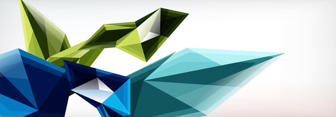 Vector 3d triangles and pyramids abstract background for business or technology presentations, internet posters or web brochure covers