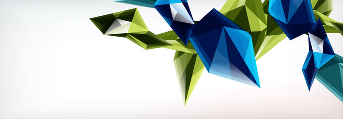 Vector 3d triangles and pyramids abstract background for business or technology presentations, internet posters or web brochure covers