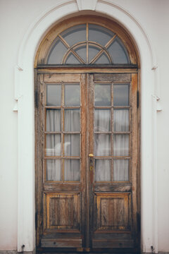 Closed Door Of Old Building