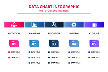 Modern Data Chart Infographic Template