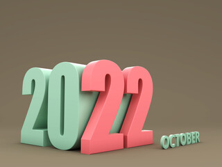 New Year 2022 Creative Design Concept - 3D Rendered Image	
