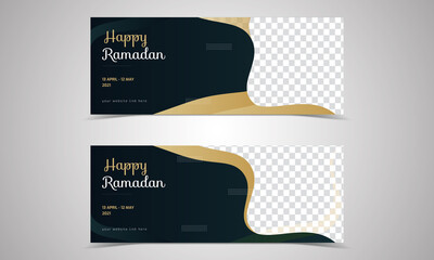 web banner, Ramadan sale ads banner design eps Vector