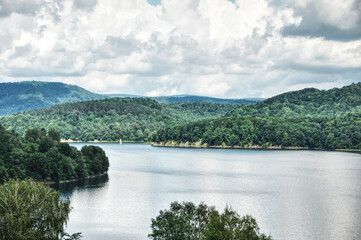 lake in the mountains in summer