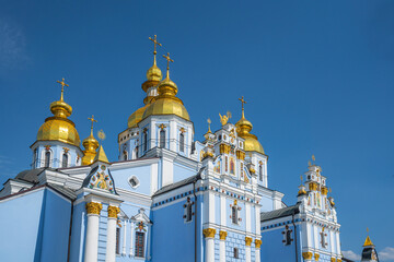 Fototapeta na wymiar St. Michael's Golden-Domed Monastery - Kiev, Ukraine
