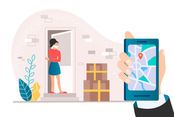 Obraz premium Contactless delivery