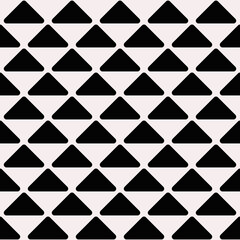 Triangles Up Black Pattern. Diagonal Triangles Pattern.