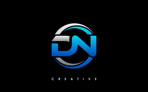 DN Letter Initial Logo Design Template Vector Illustration