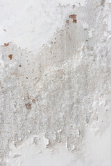 White wall texture peeled and cracked with mold