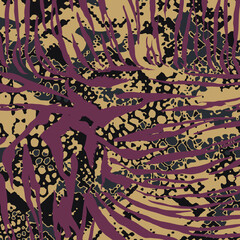 Abstract animal skin leopard seamless pattern design. Jaguar, leopard, cheetah, panther fur. Seamless camouflage background for fabric, textile, design, cover, wrapping.