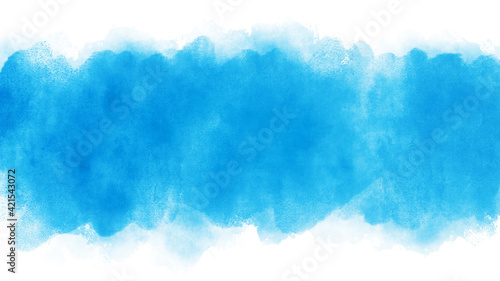 青色 水色の水彩の筆の跡 背景素材 テクスチャ Wall Mural Comawari