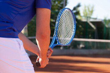 Tennis Player Waiting for the Serve of the Opponent