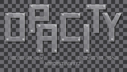 Plexiglas Plate fonts with steel rivets. 