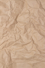 Brown sheet crumpled paper texture background and box.