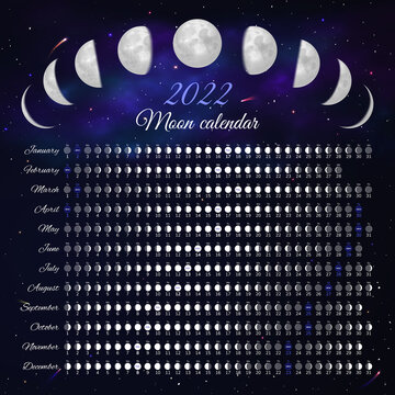 3 120 Best Moon Phases Calendar Images Stock Photos Vectors Adobe Stock