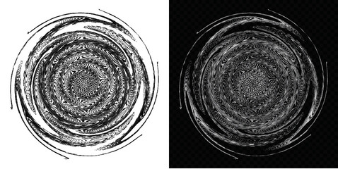  set of buttons splash monochrome vector illustration