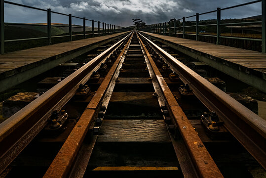 Railway bridge over the Gouritz River between Riversdale and Heidelberg, Western Cape