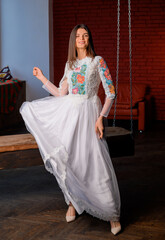 woman in a wedding dress