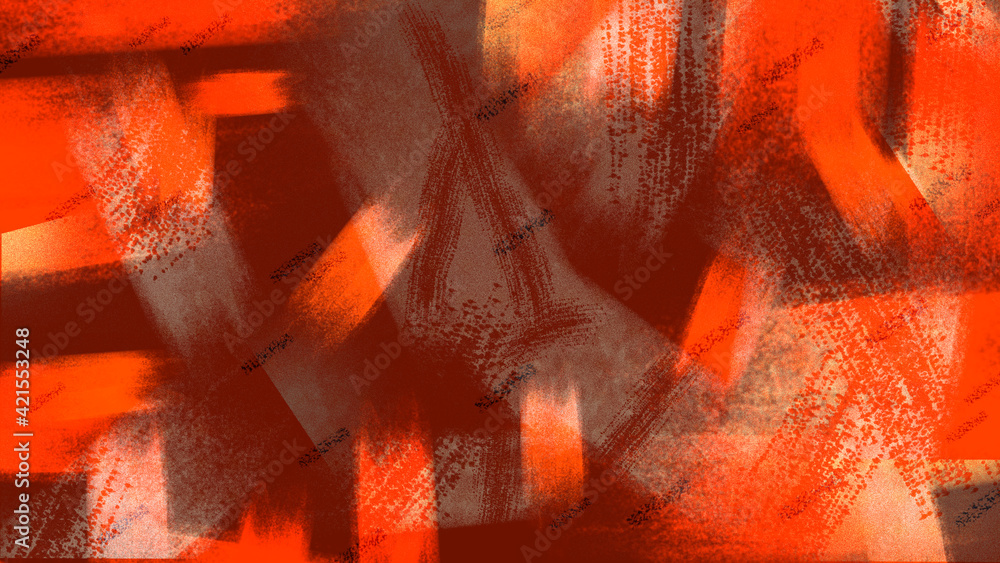 Poster bright abstract background with red strokes and scuffs. background for your design.