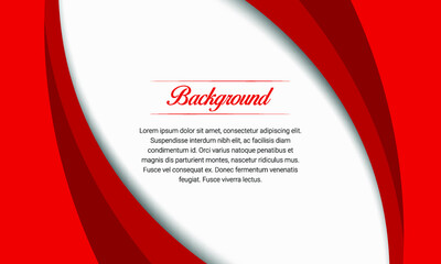 Fototapeta premium Red Curves Presentation Background With Halftone