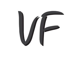 V F Letter Logo Design. Creative V F Letters icon vector.