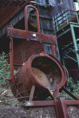rusty old cauldron in Landschaftspark Duisburg