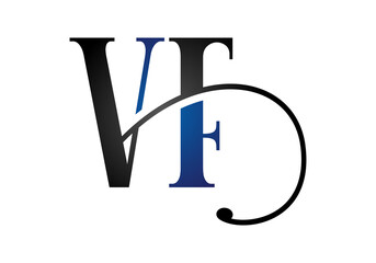 V F Letter Logo Design. Creative V F Letters icon vector.