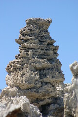 Tufa Volcanic Column Formation in Mono Lake, California, in the Owens Valley, Where Vulcanism below...