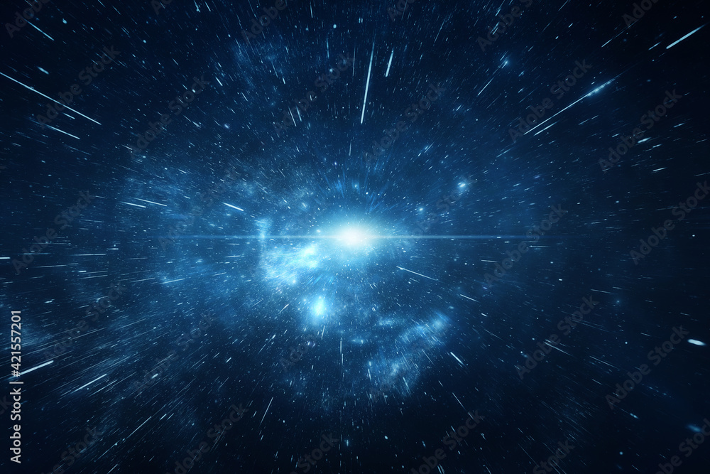 Wall mural star explosion in a galaxy of an unknown universe