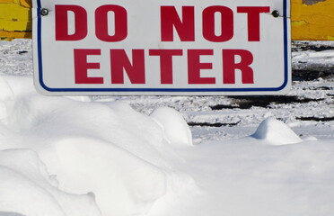 Snowy Do Not Enter